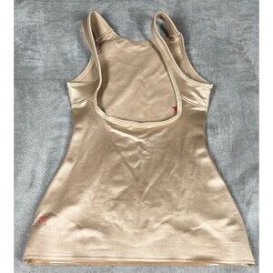 Spanx Ruby Ribbon Tank Top Shapewear Women's Sz Small Nude/Tan Open Bust